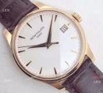 Swiss 9015 Patek Philippe White Face Rose Gold Watch